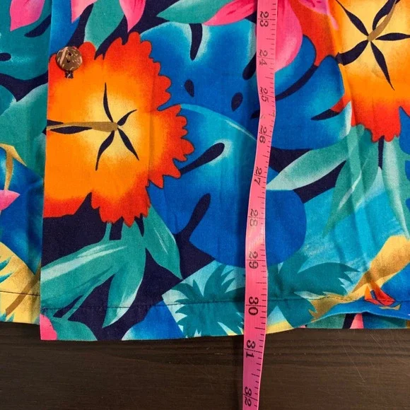 Hilo Hattie Mens XL Aloha Hawaiian Shirt Tropical Floral Print Made in Hawaii - Picture 9 of 12